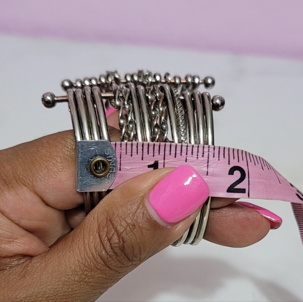 Stackable Plain Hammered & Twisted Rope Design Si… - image 7